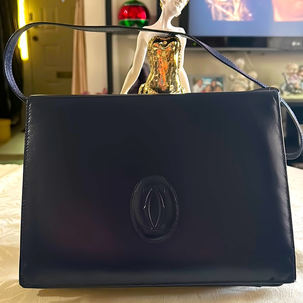 Vintage Cartier Blue Crossbody Bag